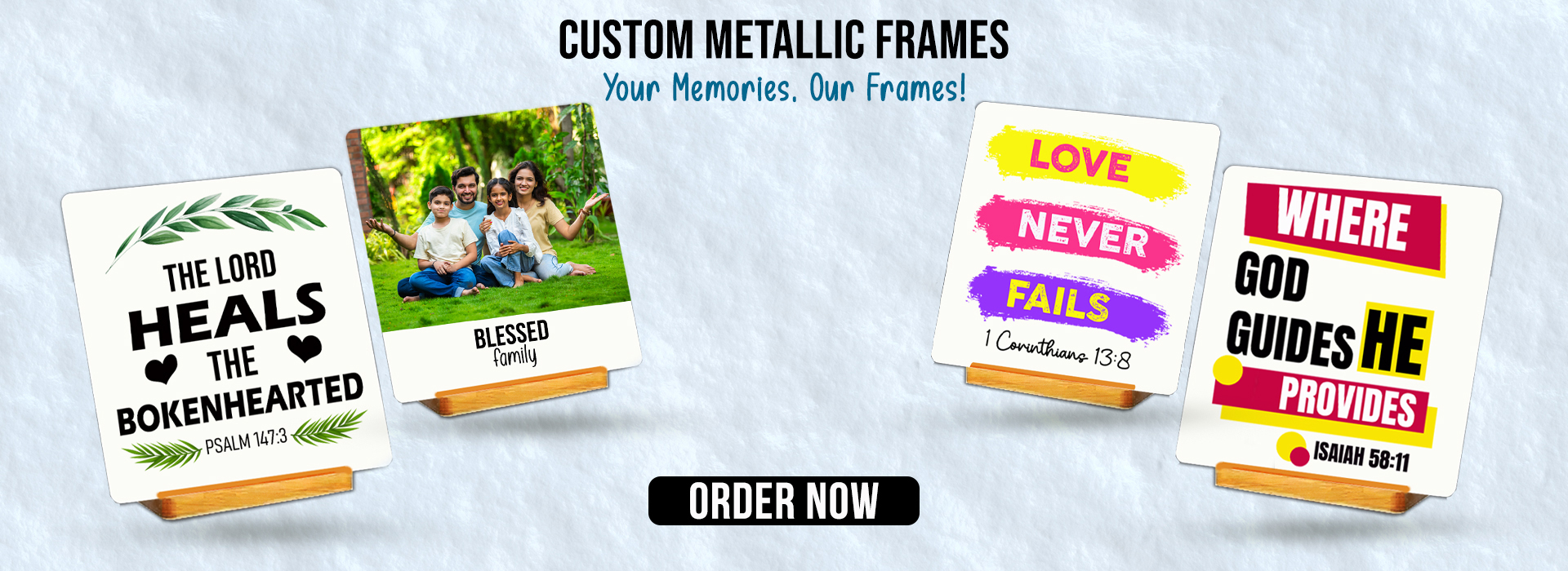 Custom Metallic frames